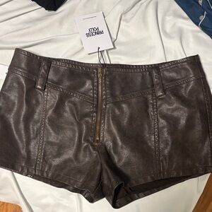 Princess Polly Leather Shorts